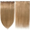 thumbnail image 3 of SEGO Clip in Hair Extensions Human Hair 3/4 Full Head 100% Real Remy Thick Hair Extensions Silky Straight Balayage Blonde Hair Pieces, 3 of 9