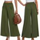 thumbnail image 3 of Pantalones de Yoga de Pierna para Mujer, Informales, Holgados y Cómodos, de Cintura Alta, con Bolsillos. Verde XXL, 3 of 6