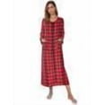 thumbnail image 4 of Ekouaer Women Long House Coat Zipper Front Robes Full Length Nightgowns with Pockets Striped Loungewear, 4 of 4