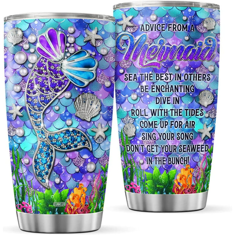 Mermaid Soul Sailor Mouth - Personalized Tumbler Cup - Birthday Gift F –  Macorner