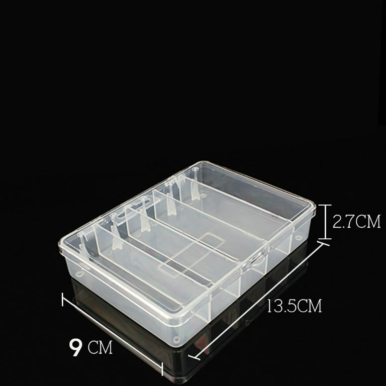 Midsumdr Tacklebox for Fishing Plastic Fishing Bait Hook Tackle Storage Box Case Container 5 Compartments Fishing Pole Fishing Gear On Clearance, Size