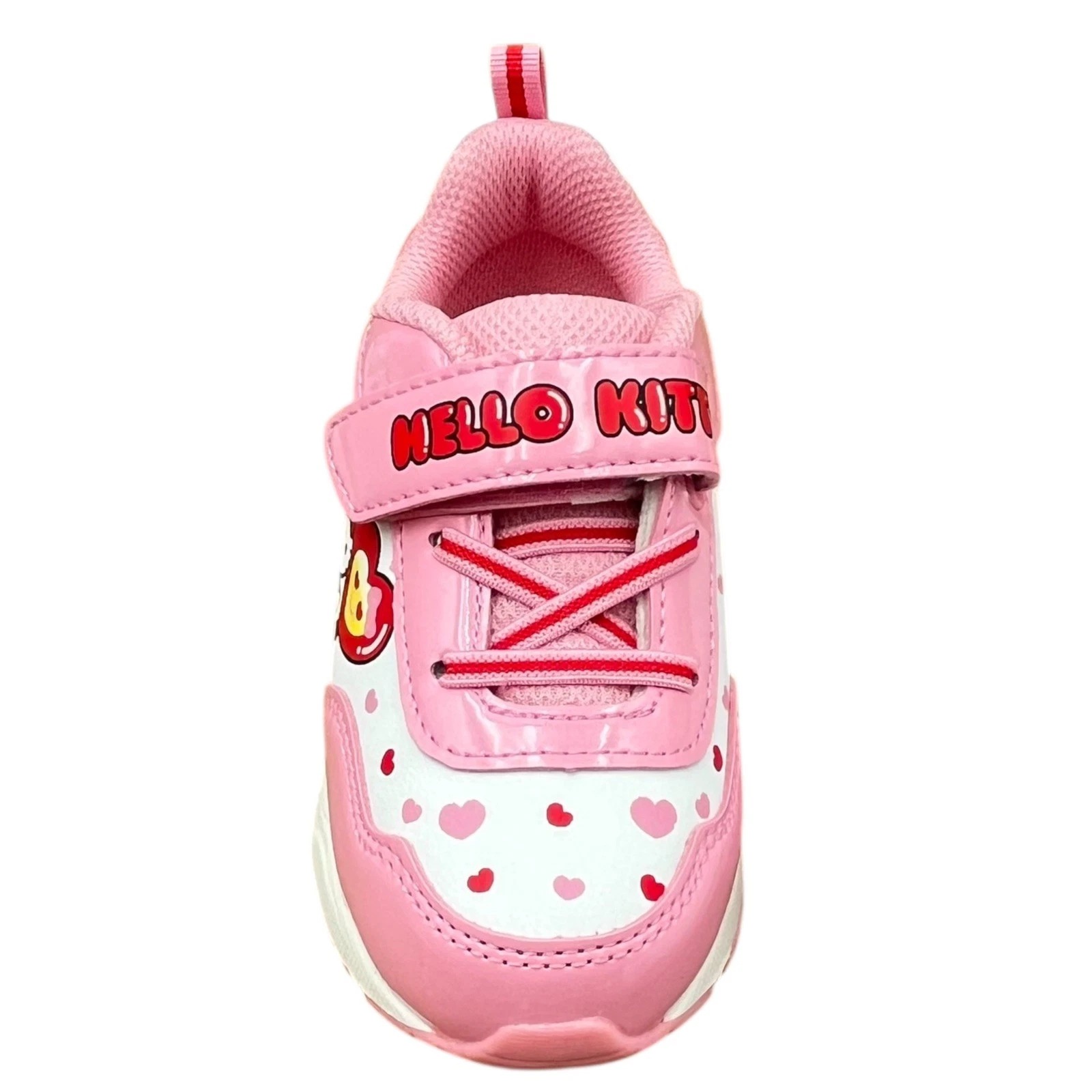 Hello Kitty Little Girls Balloon Light Up Sneakers Size 11 White-Pink Slip-on