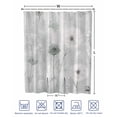 thumbnail image 4 of Split Shower Curtain for Transfer Bench, White Green Dandelion Fabric Shower Curtains for Bathroom, Grey Floral Leaves Tub Sliding Transfer Bench Waterproof Bath Curtains 72"x72", 4 of 9