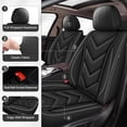 thumbnail image 2 of Car Seat Covers Fit for Infiniti QX30 2017-2019,Anti-Slip Faux Leather Waterproof Breathable Fast Install Scratch Resistant Black,Full Set(2 Row 5 Seats), 2 of 10