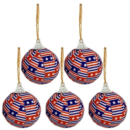 

Mnjin Independence Day Bag Cloth Ball Decoration Foam Ball Decoration Pendant B