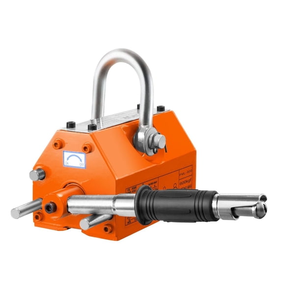 Magnetic Lifter 1320 lbs, Heavy Duty Lifting Magnet 600kg Capacity, Neodymium Steel Lifter with Release Handle, Permanent Magnet for Hoist, Crane, Round & Flat Steel