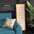 thumbnail image 6 of Red Lantern 4 ft. Short Window Pane Shoji Screen - Honey - 4 Panels, 6 of 7
