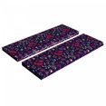 thumbnail image 1 of Leaves Bench Cushion Set of 2, Bamboo and Flowers Oriental Art Inspirations on Dark Indigo Toned Background, Standard Size Foam Pad and Decorative Cover, Multicolor, by Ambesonne, 1 of 4