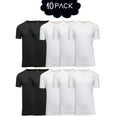 thumbnail image 2 of Men's Short Sleeve Crew Neck Cotton Blend Classic Tee (S-3XL) 10 Pack, 2 of 7