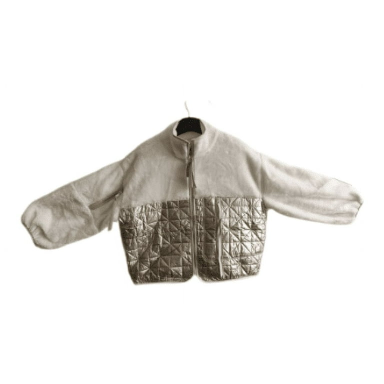 UGG Women's Cream Gold Marlene Quilted Fleece Jacket, Large UGG Women's Cream Gold Marlene Quilted Fleece Jacket, Large
