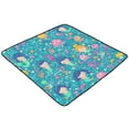 thumbnail image 7 of WOBOGO Cartoon Mermaids Blue Pattern Baby Playmats Extra Large Waterproof Rollable Activity Pads for Toddlers 50×50inch, 7 of 7