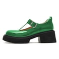 thumbnail image 2 of FSJ Women Classic Round Toe Strap Buckle Mary Jane Pumps Shoes Size 9.5 Green, 2 of 4