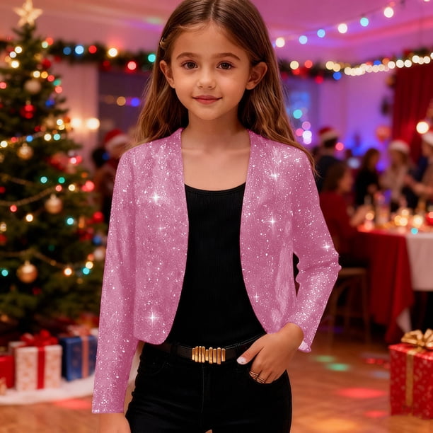 Abrigo chal informal de manga larga para niños de 4 a 14 años, de color liso, fino, transpirable y de tela brillante.
