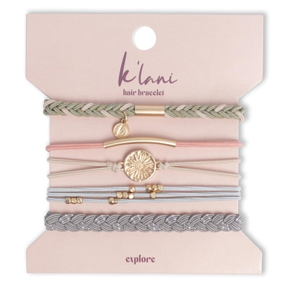 K'lani Explore Pulseras para mujer - Pulseras elásticas y lazos para el cabello bohemios - Lindos lazos para el cabello para mujeres y accesorios para lazos para el cabello - Pulseras elegantes estilo