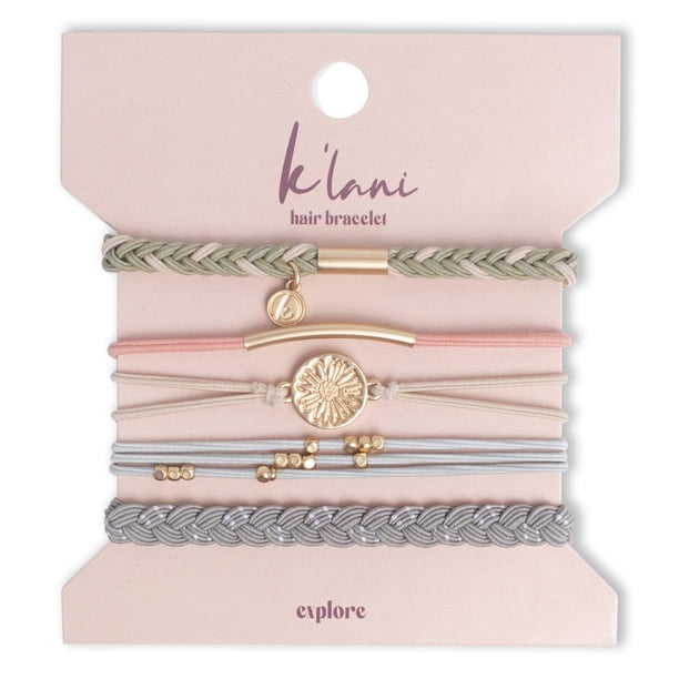 K'lani Explore Pulseras para mujer - Pulseras elásticas y lazos para el cabello bohemios - Lindos lazos para el cabello para mujeres y accesorios para lazos para el cabello - Pulseras elegantes estilo