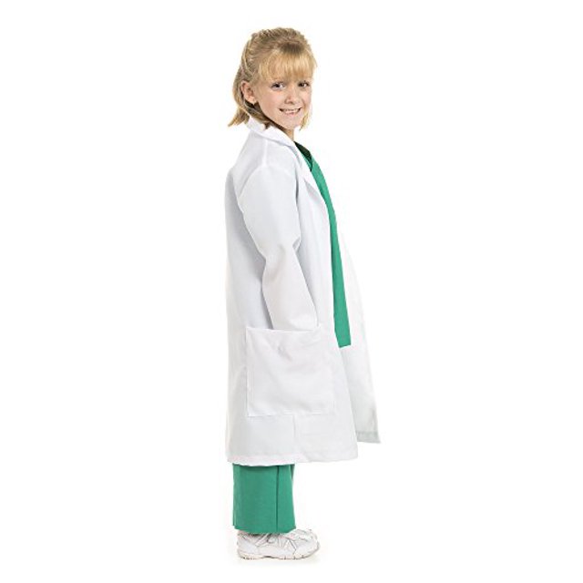 Doctor Medical Scrubs con bata blanca de laboratorio para niños y jóvenes (Lg 10 Child) Kidcostumes SCRUBSETYTH