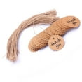 thumbnail image 3 of 100pcs Thank You Wedding Party Favor Scalloped Round Kraft Paper Tag with String (Brown), 3 of 3