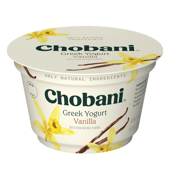 Chobani Non-Fat Greek Yogurt Vanilla 5.3 oz Cup