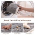 thumbnail image 4 of Nalqet 27.6×70.9 inch Plush Sofa Slipcovers Checkered Pattern for 2 Cushion Couches – Washable Fuzzy Non Slip Furniture Protector Couch Cover for Pets and Dogs Cats, Grey, 4 of 8