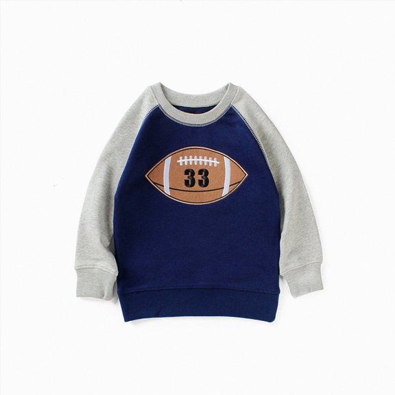 Splozh Baby Crewneck Sweatshirt Children Spring Fall Long Sleeve Cute Print Pullover Child Top Cartoon Sweatshirt Graphic Sweatshirts,Blue,6-7 Years