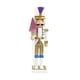 thumbnail image 4 of 2 figuras de cascanueces de madera para decorar fiestas navideñas. Violeta, 4 of 9