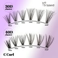 thumbnail image 4 of 40D Lash Clusters Kit 200Pcs C Curl Wispy Eyelash Clusters With Tweezers,Remover, Bond and Seal Individual Lashes Cluster Eyelash Kit, 4 of 7