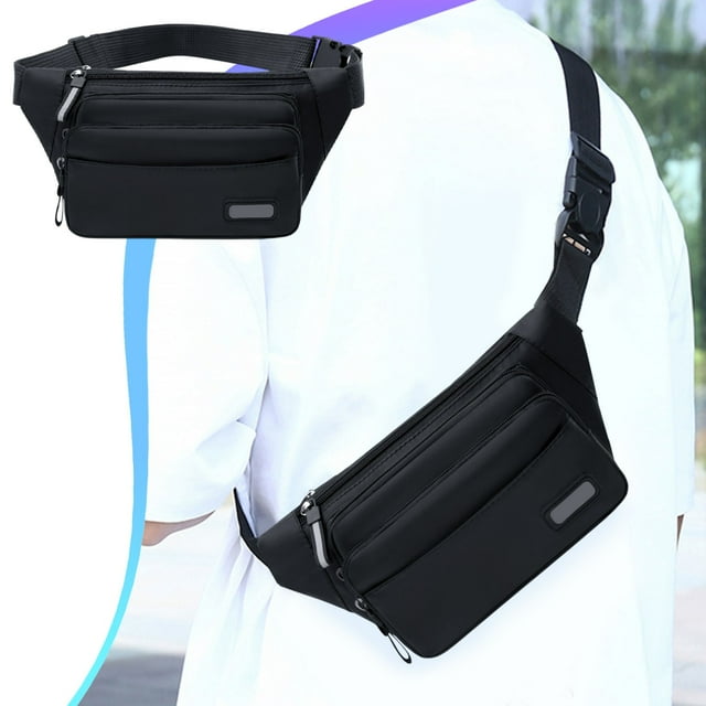 SPOORYYO Sac de Poitrine de Loisirs Grande Capacité Multi-Compartiments Imperméable pour Entraînement Physique Extérieur