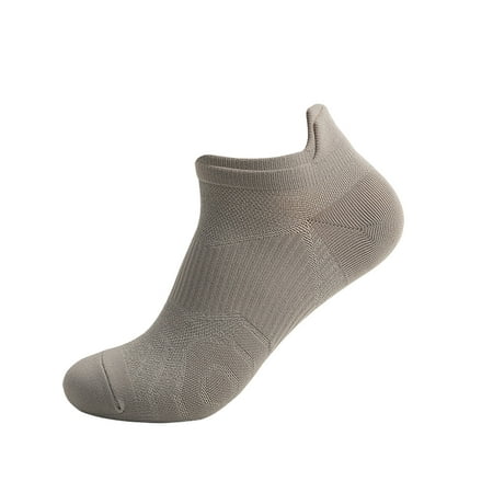 

Yinguo Mens And Womens Daily Leisure Simple Solid Color Towel Bottom Thickened Cushioning Sweat Absorption And Breathable Running Short Socks