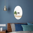 thumbnail image 3 of Oval Square 3D Acrylic Mirror Wall Sticker Self Adhesive for Bathroom Home Decor, 3 of 9