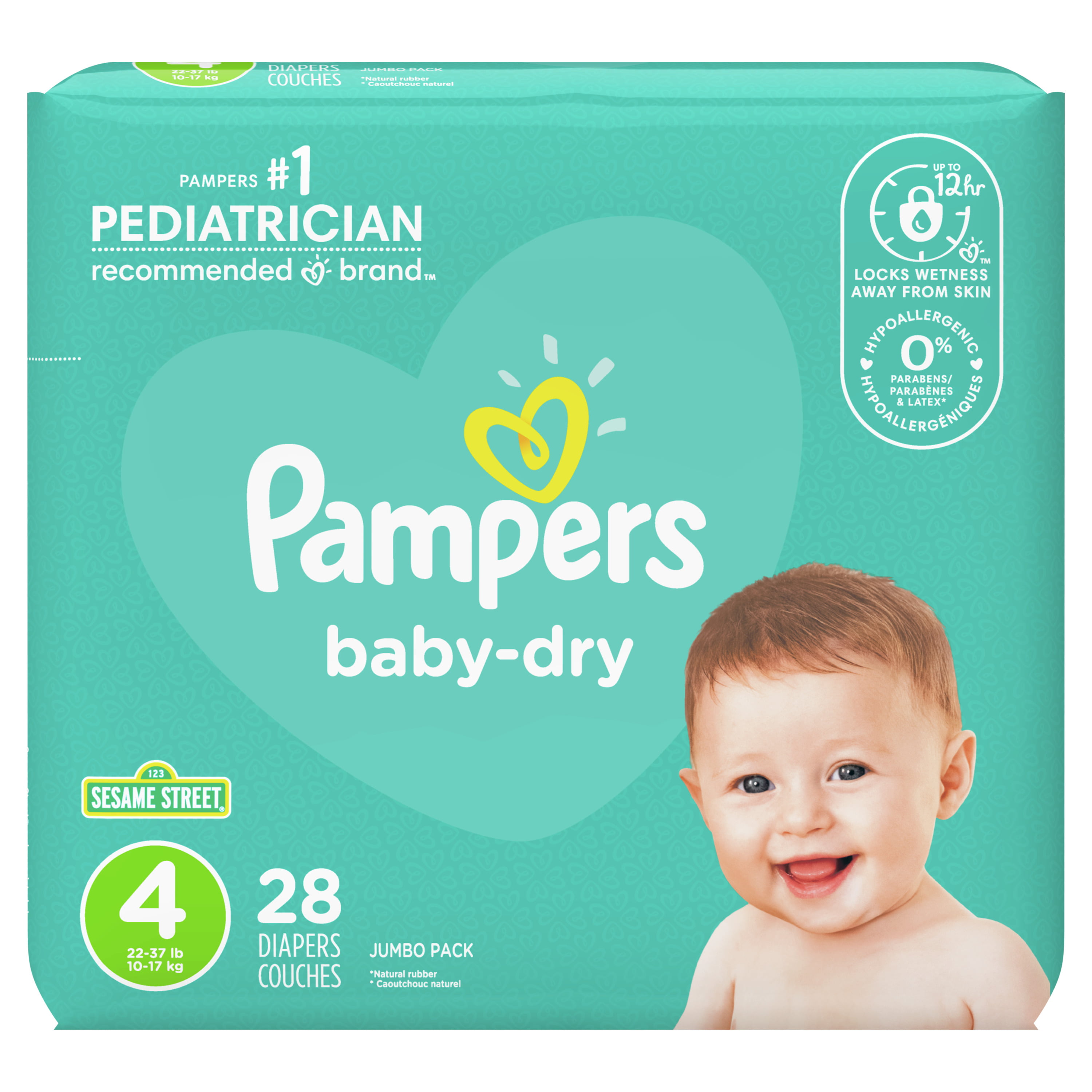 Pampers Baby-Dry Extra Protection Diapers, 28 - Walmart.com
