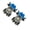 Blue Hat, variant on Backpack Pull Bead Brass Knives Beads with 6mm Cord Opening for Crafts, Lanyard Setup, and Bag Use