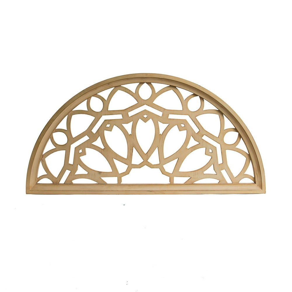Distressed Wood Half Moon Cut Out Architectural Wall Decor Walmart