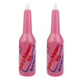 thumbnail image 1 of Paquete de 2 botellas de práctica para bar, pub, coctelera, estilo, bartender, plástico, rosa, 8 x 29 cm Macarena Botella de práctica de camarero, 1 of 8