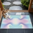 thumbnail image 4 of 2x3 Door Mat Rug, Abstract Minimalistic, Non-Skid Rubber Backing Large Rectangle Rugs - Living Room Bedroom Home Office, Turquoise Pink Ombre Aesthetic Color Art Indoor Floor Mat Carpets Washable Rug, 4 of 9