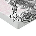 thumbnail image 2 of Ambesonne Yoga Fitted Sheet, Lotus Mandala, Full Size, Black Pink, 2 of 3