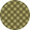 thumbnail image 1 of Ahgly Company Machine Washable Indoor Round Transitional Black Brown Area Rugs, 3' Round, 1 of 7