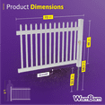 thumbnail image 6 of 4ft H x 6ft W (1 Panel + 1 Post) No Dig WamBam Nantucket Fence Kit, White Vinyl Picket Fence Panel, Easy DIY Installation Fence Panel Kit, Durable Outdoor Fence for Yard or Garden, BL19101, 6 of 9