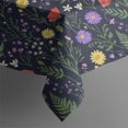 thumbnail image 4 of Pioneer Flower Floral Print Pattern Rectangle Tablecloth 60"x120", Waterproof Polyester Table Cloth, Wipeable Spillproof for Dining Camping Indoor Outdoor, 4 of 6