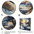 thumbnail image 3 of Designart "Snow Winters Sunset silence" Landscapes Floater Framed Canvas Wall Art, 3 of 7