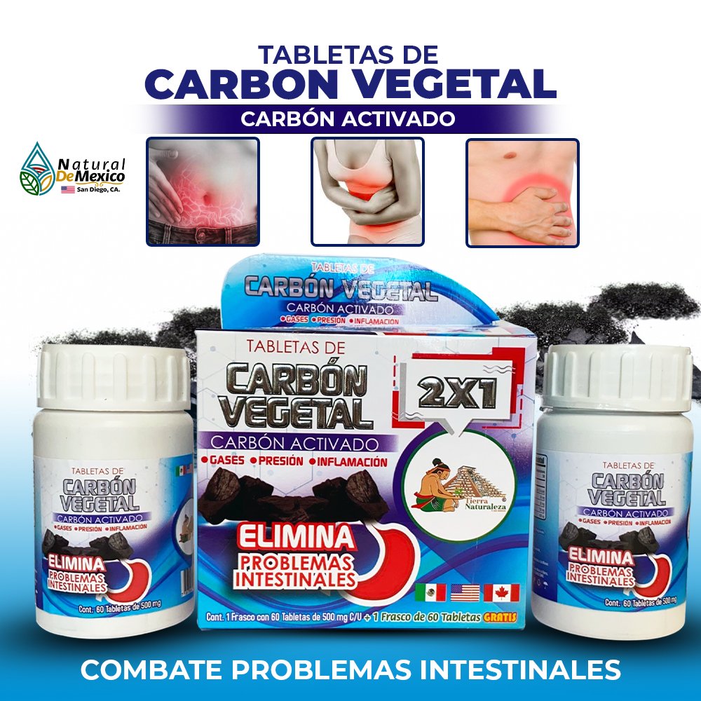 Suplemento Carbon Vegetal Vegetal Activado, PROMOCIÓN 2X1