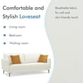 thumbnail image 5 of Costway 76.5'' Fabric Sofa Couch Living Room Small Apartment Furniture w/ Metal Leg White, 5 of 12