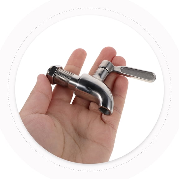 Drink Dispenser Spigot - Stainless Steel Beverage Faucet Leak-Proof - Replacement Spout for Water Dispenser - Easy-Pour Spigot for Tea Milk Juice Beer and Wine