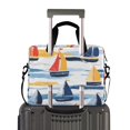 thumbnail image 2 of FORMRS 16" Laptop Bag Carrying Sleeve Case with Handle Travel Shoulder Briefcase, Orange Hand Drawn Sailboats, 2 of 8