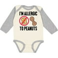 thumbnail image 3 of Inktastic Im Allergic to Peanuts Food Allergy Awareness Boys or Girls Long Sleeve Baby Bodysuit, 3 of 5