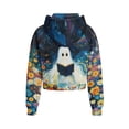 thumbnail image 2 of Chririnla Ghost Book Galaxy Flowers Half Zip Sweatshirt with Pocket Loose Top Girls Hoodies Sportswear for Daily Use Size 13-14, 2 of 7