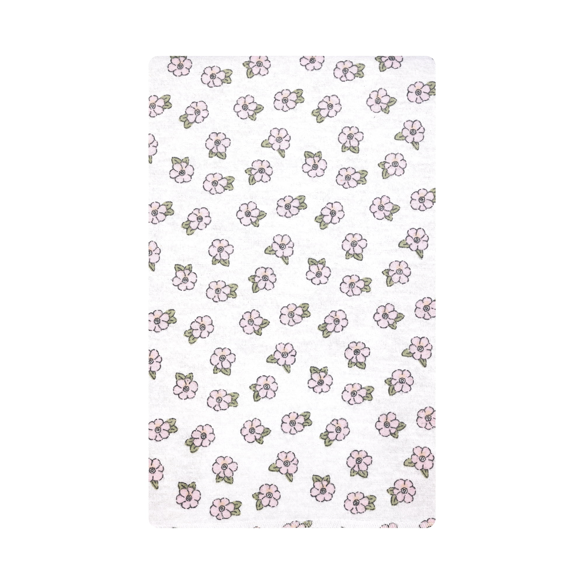 Hudson Baby Girl Cotton Polyester Flannel Burp Cloths 10-Pack, Soft Pink Floral, One Size