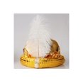thumbnail image 3 of Sombrero de Pascua Decoración de plumas de lentejuelas brillantes Tocado de perlas de imitación Ligero - Dorado, 3 of 4