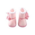 thumbnail image 2 of Honganda Chaussures d'Hiver pour Filles, Bottes en Patchwork à Pompons Solides, 2 of 7