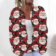 thumbnail image 2 of Auroural Ladies Sweaters Long Sleeve V-Neck Sweaters for Women Plus Size Cardigan Button Up Ladies' Casual Printed Knitted Cardigan with Button Up Jacket and Top, 2 of 5