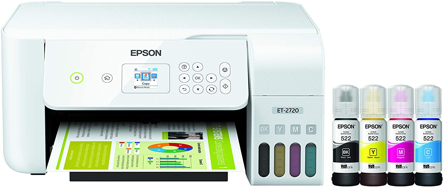 Epson EcoTank ET-2720 Wireless All-in-One Color Supertank Printer - White - image 3 of 6